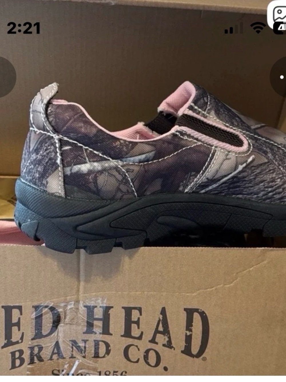 RedHead Camouflage Slip- camo Trail Shoe with Pink Lining